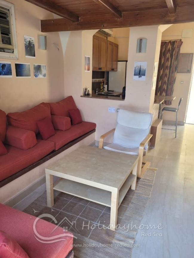 Offene Küche und Wohnzimmer